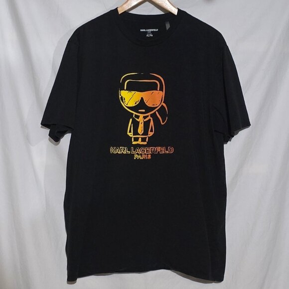 Karl Lagerfeld SS Crewneck - Black Karl Lagerfeld Paris - Sz XL* - Picture 1 of 4